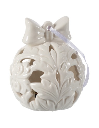 Coccole di Casa - "L. DAMASK" SFERA P. con LED D.7.7xh9 cm