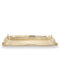 iPLEX Design - Drappeggi Paglia Di Vienna Gold Vassoio Big in plexiglass - 55x5x32 cm