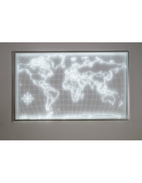 iPLEX Design Argonaut Planisfero Luminoso da Parete - Trasparente - 124x75x1 cm