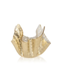 iPLEX Design - Drappeggi Paglia Di Vienna Gold Vaso Slim in plexiglass - 22x21x22 cm