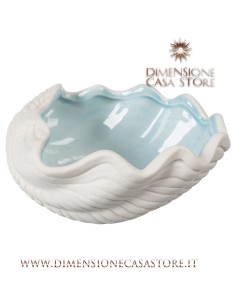 Coccole di Casa - Conchiglia "Cuore" Bian/Celest 13X11X5