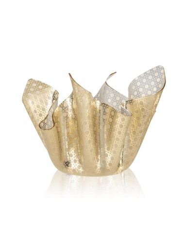 iPLEX Design - Drappeggi Paglia Di Vienna Gold Vaso in plexiglass - 45x29x45 cm