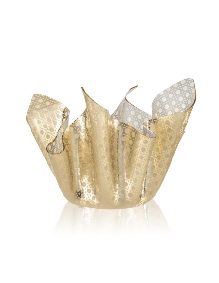 iPLEX Design - Drappeggi Paglia Di Vienna Gold Vaso in plexiglass - 45x29x45 cm