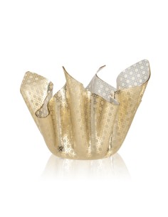 iPLEX Design - Drappeggi Paglia Di Vienna Gold Vaso in plexiglass - 45x29x45 cm