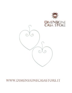 Coccole di Casa - Set 6 Grucce Cuore Bianco