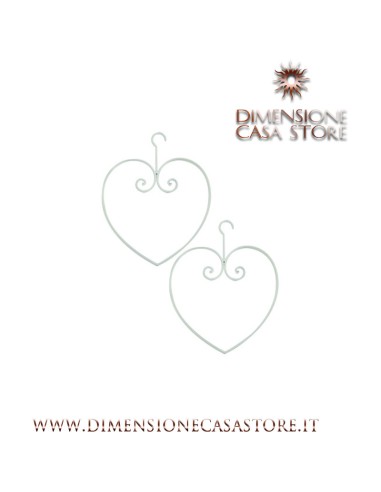 Coccole di Casa - Set 6 Grucce Cuore Bianco