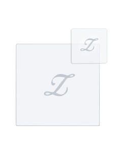 iPLEX Design - Bon Ton Set Sottobicchiere / Sottopiatto Quadrato ""Z"" Trasp. in plexiglass - Trasparente - 33x0,6x33 cm