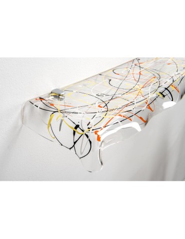 iPLEX Design - Drappeggi Mensola Multicolor in plexiglass - 69x5x20 cm
