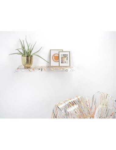 iPLEX Design - Drappeggi Mensola Multicolor in plexiglass - 69x5x20 cm