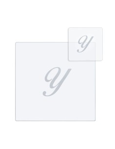 iPLEX Design - Bon Ton Set Sottobicchiere / Sottopiatto Quadrato ""Y"" Trasp. in plexiglass - Trasparente - 33x0,6x33 cm