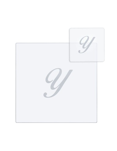 iPLEX Design - Bon Ton Set Sottobicchiere / Sottopiatto Quadrato ""Y"" Trasp. in plexiglass - Trasparente - 33x0,6x33 cm