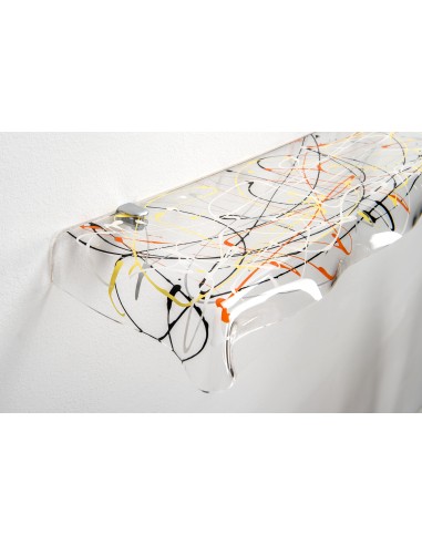 iPLEX Design - Drappeggi Mensola Multicolor in plexiglass - 69x5x20 cm