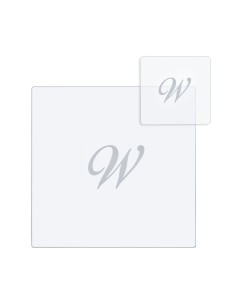 iPLEX Design - Bon Ton Set Sottobicchiere / Sottopiatto Quadrato ""W"" Trasp. in plexiglass - Trasparente - 33x0,6x33 cm