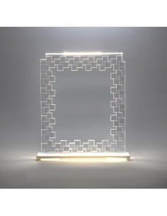 iPLEX Design - Dorian Portafoto Doppio Trasparente Luminoso in plexiglass - silver - 29,5x36,5x5 cm 2