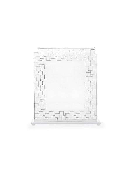 iPLEX Design - Dorian Portafoto Doppio Trasparente Luminoso in plexiglass - silver - 24x30,5x5 cm