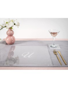 iPLEX Design - Bon Ton Set Sottobicchiere / Sottopiatto Quadrato ""U"" Trasp. in plexiglass - Trasparente - 33x0,6x33 cm 2