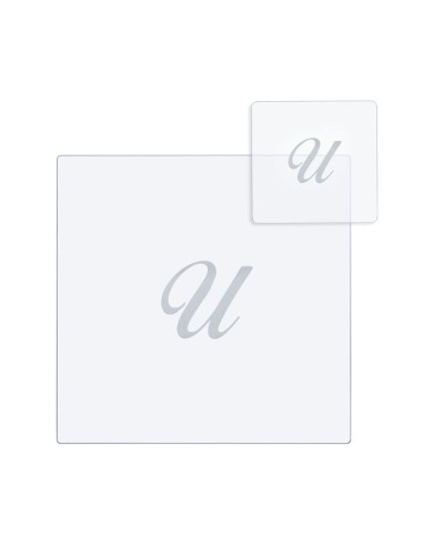 iPLEX Design - Bon Ton Set Sottobicchiere / Sottopiatto Quadrato ""U"" Trasp. in plexiglass - Trasparente - 33x0,6x33 cm