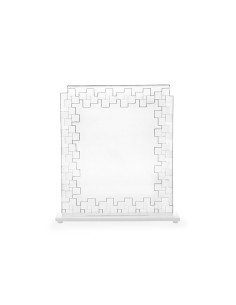iPLEX Design - Dorian Portafoto Doppio Trasparente Luminoso in plexiglass - silver - 24x30,5x5 cm