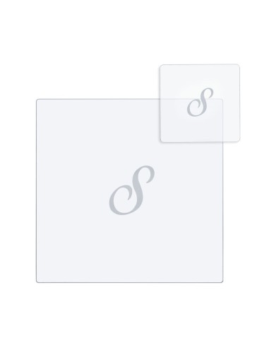 iPLEX Design - Bon Ton Set Sottobicchiere / Sottopiatto Quadrato ""S"" Trasp. in plexiglass - Trasparente - 33x0,6x33 cm