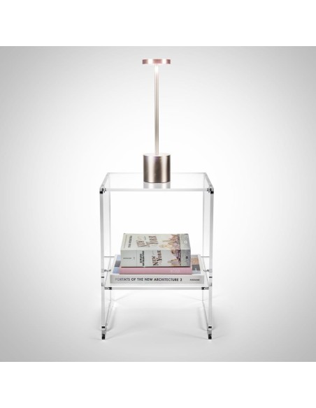 iPLEX Design - Contigo Tavolino Trasparente in plexiglass x h 43 - 30x43x27,5 cm