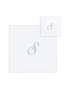 iPLEX Design - Bon Ton Set Sottobicchiere / Sottopiatto Quadrato ""S"" Trasp. in plexiglass - Trasparente - 33x0,6x33 cm