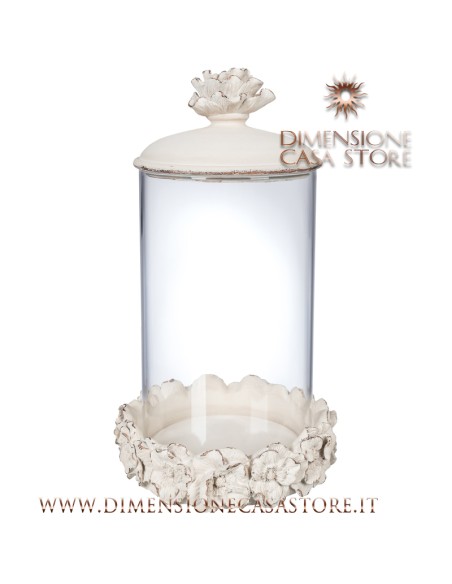 Coccole di Casa - Potiche Grande con Boccioli19,2X19,2Xh35,5