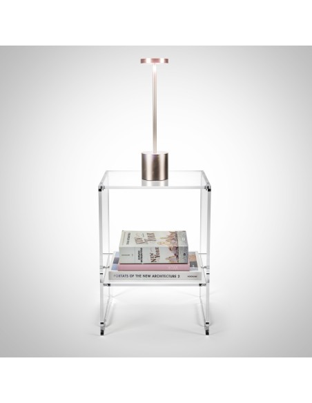 iPLEX Design - Contigo Tavolino Trasparente in plexiglass x h 43 - 30x43x27,5 cm