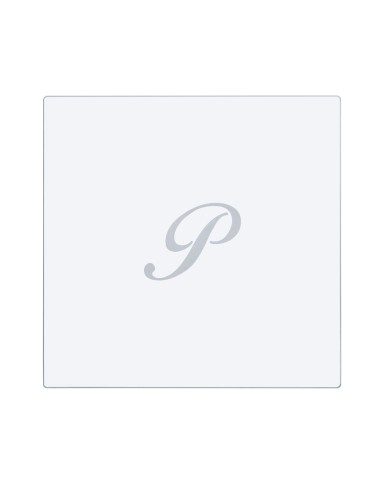 iPLEX Design - Bon Ton Set Sottobicchiere / Sottopiatto Quadrato ""P"" Trasp. in plexiglass - Trasparente - 33x0,6x33 cm