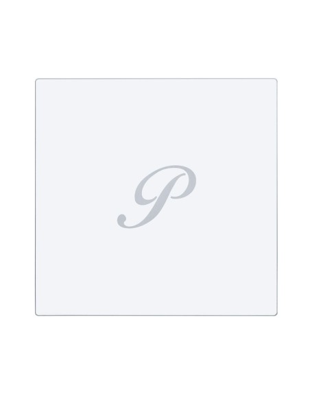iPLEX Design - Bon Ton Set Sottobicchiere / Sottopiatto Quadrato ""P"" Trasp. in plexiglass - Trasparente - 33x0,6x33 cm