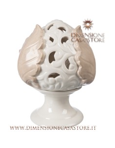 Coccole di Casa - Pigna Traf. Tortora con Led con Base h22 cm