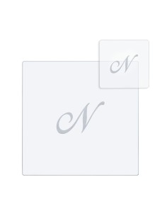 iPLEX Design - Bon Ton Set Sottobicchiere / Sottopiatto Quadrato ""N"" Trasp. in plexiglass - Trasparente - 33x0,6x33 cm