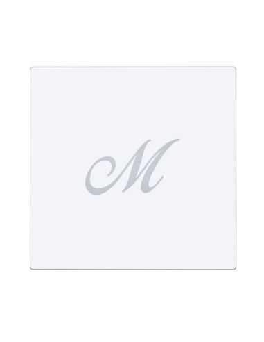 iPLEX Design - Bon Ton Set Sottobicchiere / Sottopiatto Quadrato ""M"" Trasp. in plexiglass - Trasparente - 33x0,6x33 cm