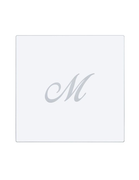 iPLEX Design - Bon Ton Set Sottobicchiere / Sottopiatto Quadrato ""M"" Trasp. in plexiglass - Trasparente - 33x0,6x33 cm
