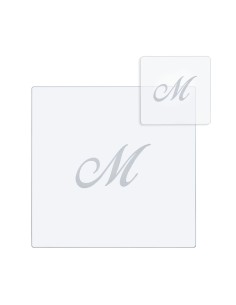iPLEX Design - Bon Ton Set Sottobicchiere / Sottopiatto Quadrato ""M"" Trasp. in plexiglass - Trasparente - 33x0,6x33 cm