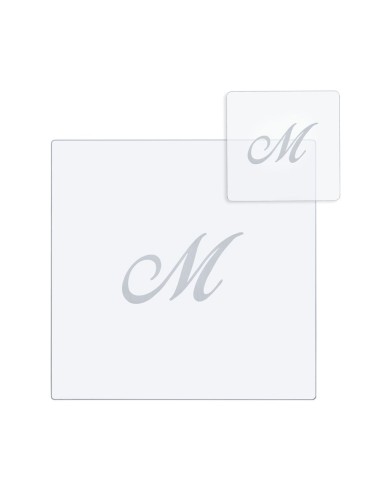 iPLEX Design - Bon Ton Set Sottobicchiere / Sottopiatto Quadrato ""M"" Trasp. in plexiglass - Trasparente - 33x0,6x33 cm