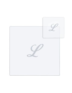 iPLEX Design - Bon Ton Set Sottobicchiere / Sottopiatto Quadrato ""L"" Trasp. in plexiglass - Trasparente - 33x0,6x33 cm 2