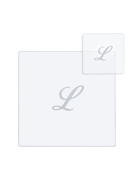 iPLEX Design - Bon Ton Set Sottobicchiere / Sottopiatto Quadrato ""L"" Trasp. in plexiglass - Trasparente - 33x0,6x33 cm
