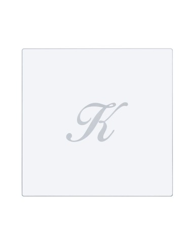 iPLEX Design - Bon Ton Set Sottobicchiere / Sottopiatto Quadrato ""K"" Trasp. in plexiglass - Trasparente - 33x0,6x33 cm