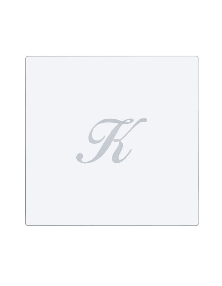 iPLEX Design - Bon Ton Set Sottobicchiere / Sottopiatto Quadrato ""K"" Trasp. in plexiglass - Trasparente - 33x0,6x33 cm