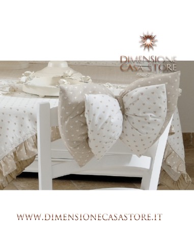 Coccole di Casa - L. My Heart Cuscino Fiocco 40 cm con String