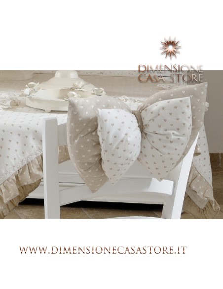 Coccole di Casa - L. My Heart Cuscino Fiocco 40 cm con String