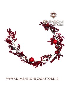 Coccole di Casa - Ghirlanda Lunga Con Bacche E Mele 150 cm