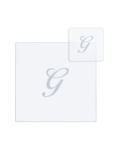 iPLEX Design - Bon Ton Set Sottobicchiere / Sottopiatto Quadrato ""G"" Trasp. in plexiglass - Trasparente - 33x0,6x33 cm