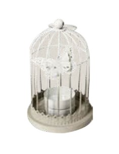 Coccole di Casa - Gabbia Ferro con Porta T-Light 9X9X14 cm