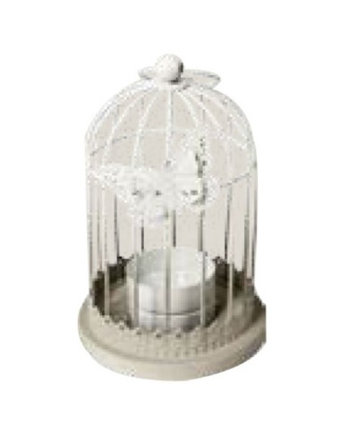 Coccole di Casa - Gabbia Ferro con Porta T-Light 9X9X14 cm