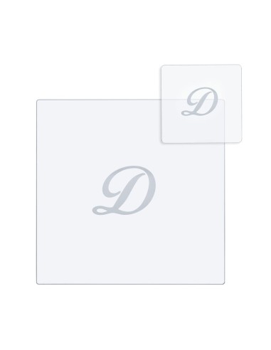 iPLEX Design - Bon Ton Set Sottobicchiere / Sottopiatto Quadrato ""D"" Trasp. in plexiglass - Trasparente - 33x0,6x33 cm