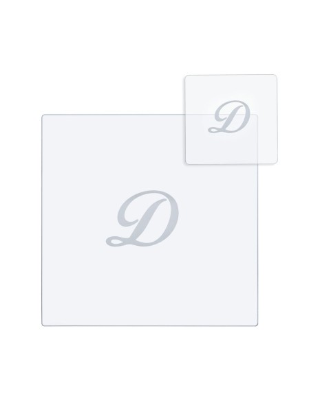 iPLEX Design - Bon Ton Set Sottobicchiere / Sottopiatto Quadrato ""D"" Trasp. in plexiglass - Trasparente - 33x0,6x33 cm