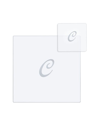 iPLEX Design - Bon Ton Set Sottobicchiere / Sottopiatto Quadrato ""C"" Trasp. in plexiglass - Trasparente - 33x0,6x33 cm