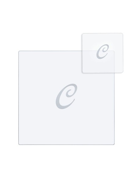 iPLEX Design - Bon Ton Set Sottobicchiere / Sottopiatto Quadrato ""C"" Trasp. in plexiglass - Trasparente - 33x0,6x33 cm