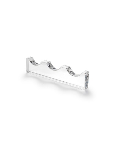 iPLEX Design - Bon Ton Poggia Posate 3 Sedi Trasparente in plexiglass - 12x2,8x0,12 cm